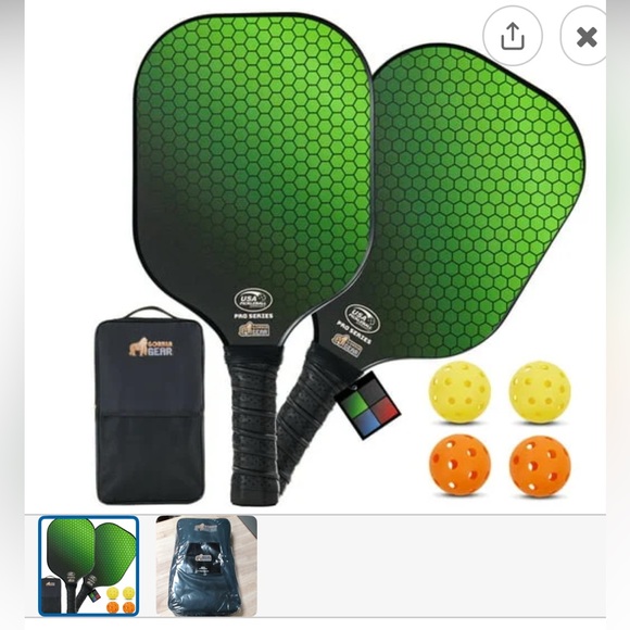 Gorilla Gear Other - NWT Gorilla Gear Pickleball Two Player Set with Carrier Bag
